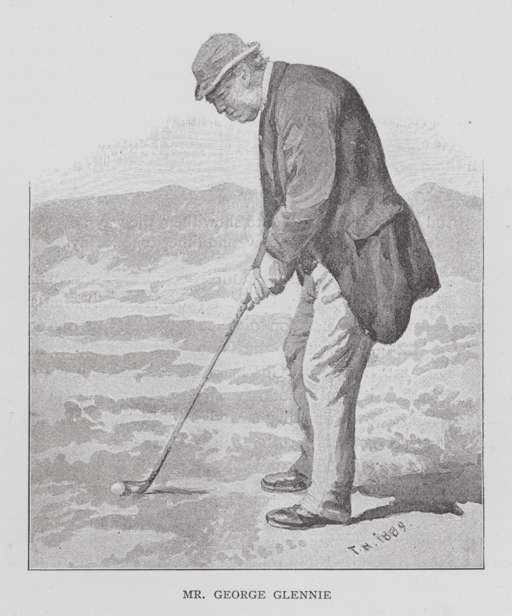 Golfe: Sr. George Glennie (litho) de English School