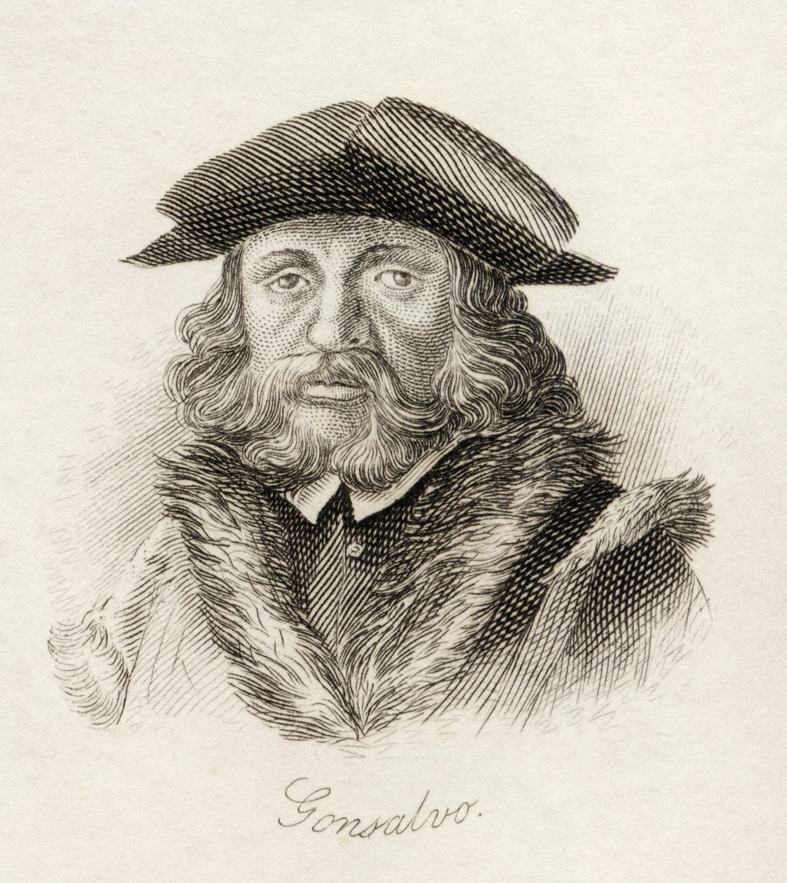 Gonzalo Fernandez de Córdoba, do &39;Crabb&39;s Historical Dictionary&39;, publicado em 1825 de English School