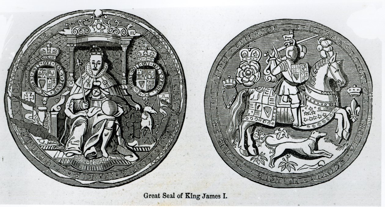 Grande Selo de James I (1566-1625) de English School