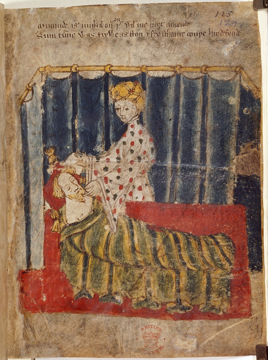 Esposa do Cavaleiro Verde e Gawain, ilustração de 