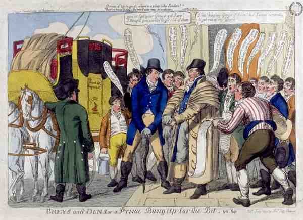 "Greys and Duns, or A Prime Bang Up for the Bit", pub. por Thomas Tegg de English School