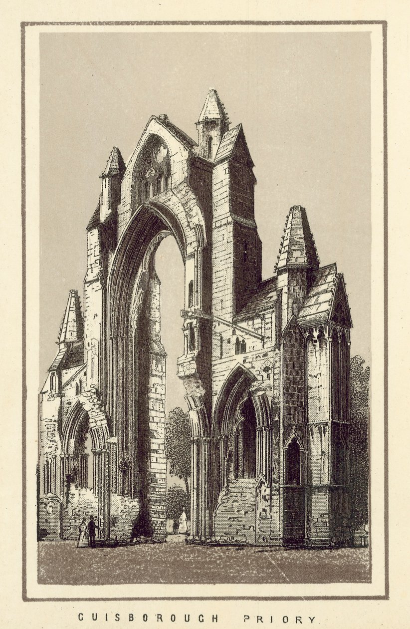 Priorado de Guisborough (litografia) de English School