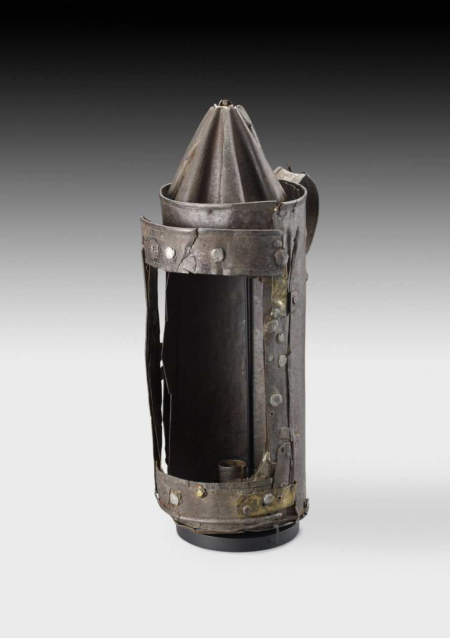 Guy Fawkes Lantern, da coleção Tradescant, c.1605 (ferro de folha) de English School