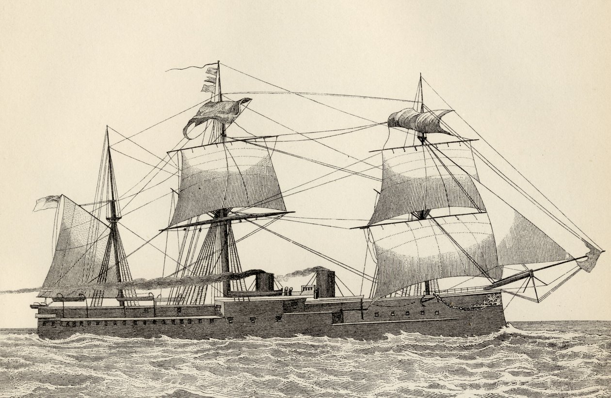 HMS Alexandra, de &39;The National Encyclopaedia&39;, publicado por William Mackenzie, Londres, final do século XIX de English School