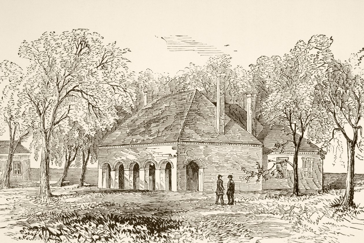 Tribunal de Hanover, Virgínia (litografia) de English School