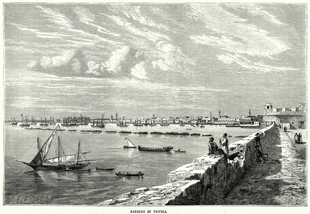 Porto de Tripoli (gravura) de English School
