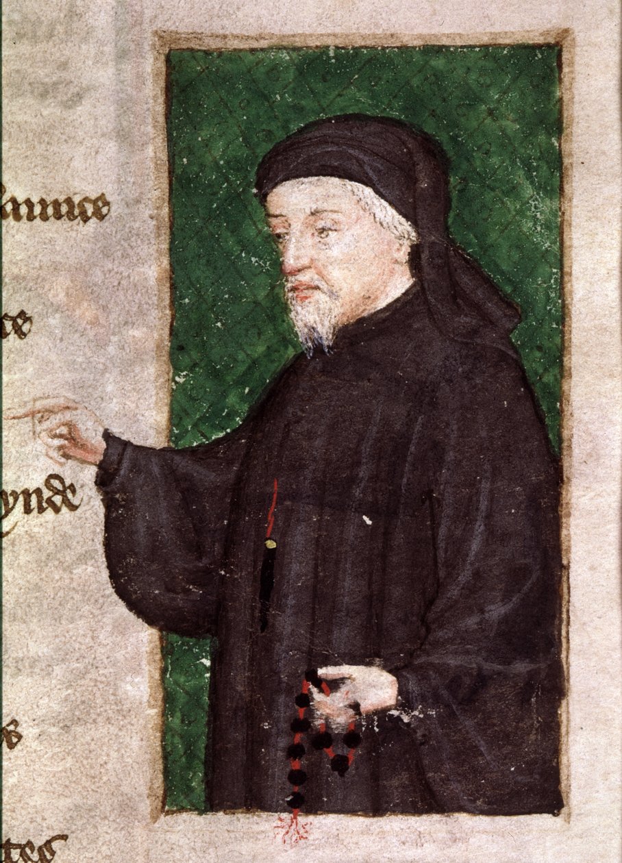 Harl 4866 f.88 Retrato de Chaucer, do poema 