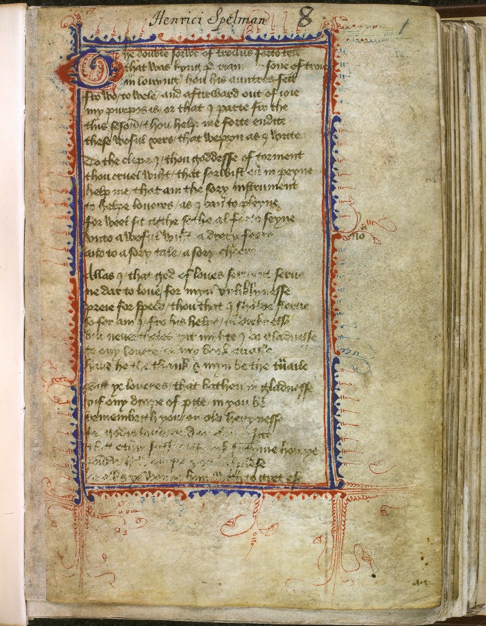 Harley 2392, f.1 Troilus e Criseyde, de Geoffrey Chaucer (vellum) de English School