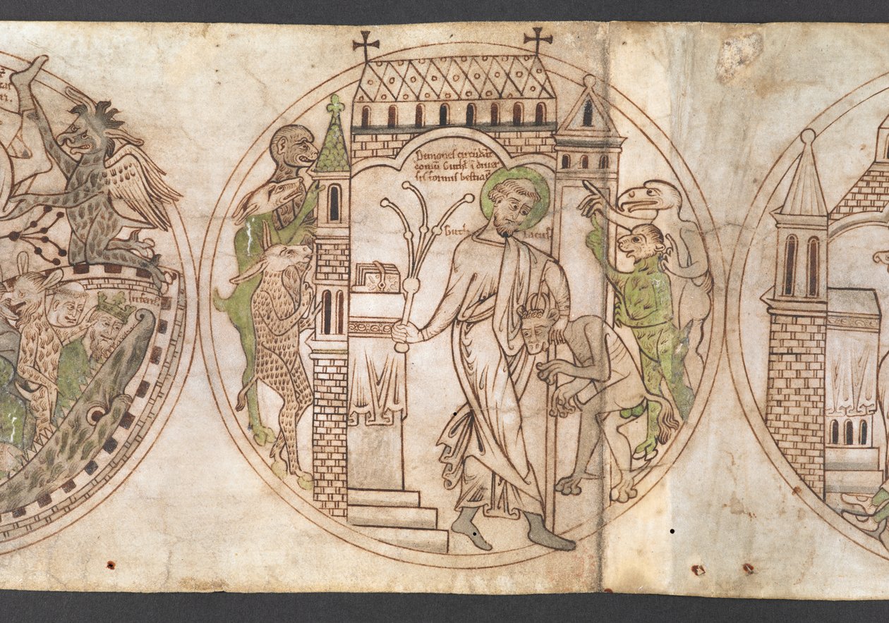 Harley Roll Y 6, Roundel 9, Roundel de St Guthlac (rotulado 