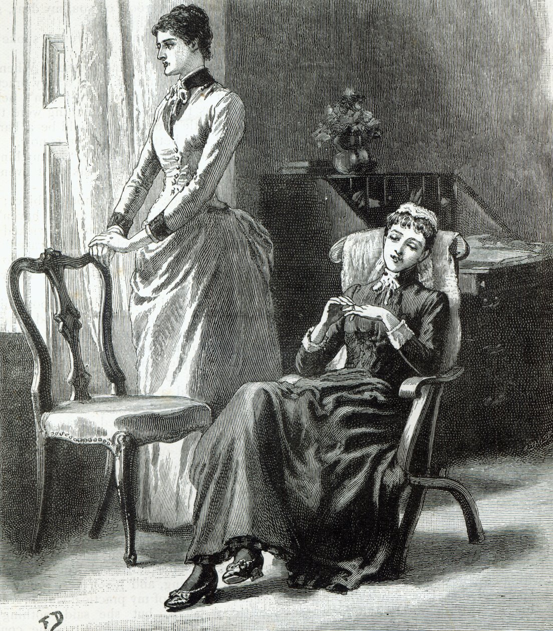 &39;Harry lhe deu um anel que Letty perguntou, de repente&39;, Capítulo XXV: Letícia tem seus innings, da Grande Grandmama Severan de Leslie Keith, publicada em &39;Leisure Hour&39;, 1888 de English School
