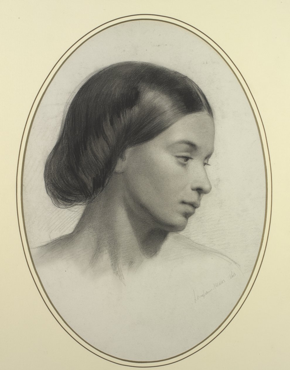 Cabeça de uma menina, 1860 de English School