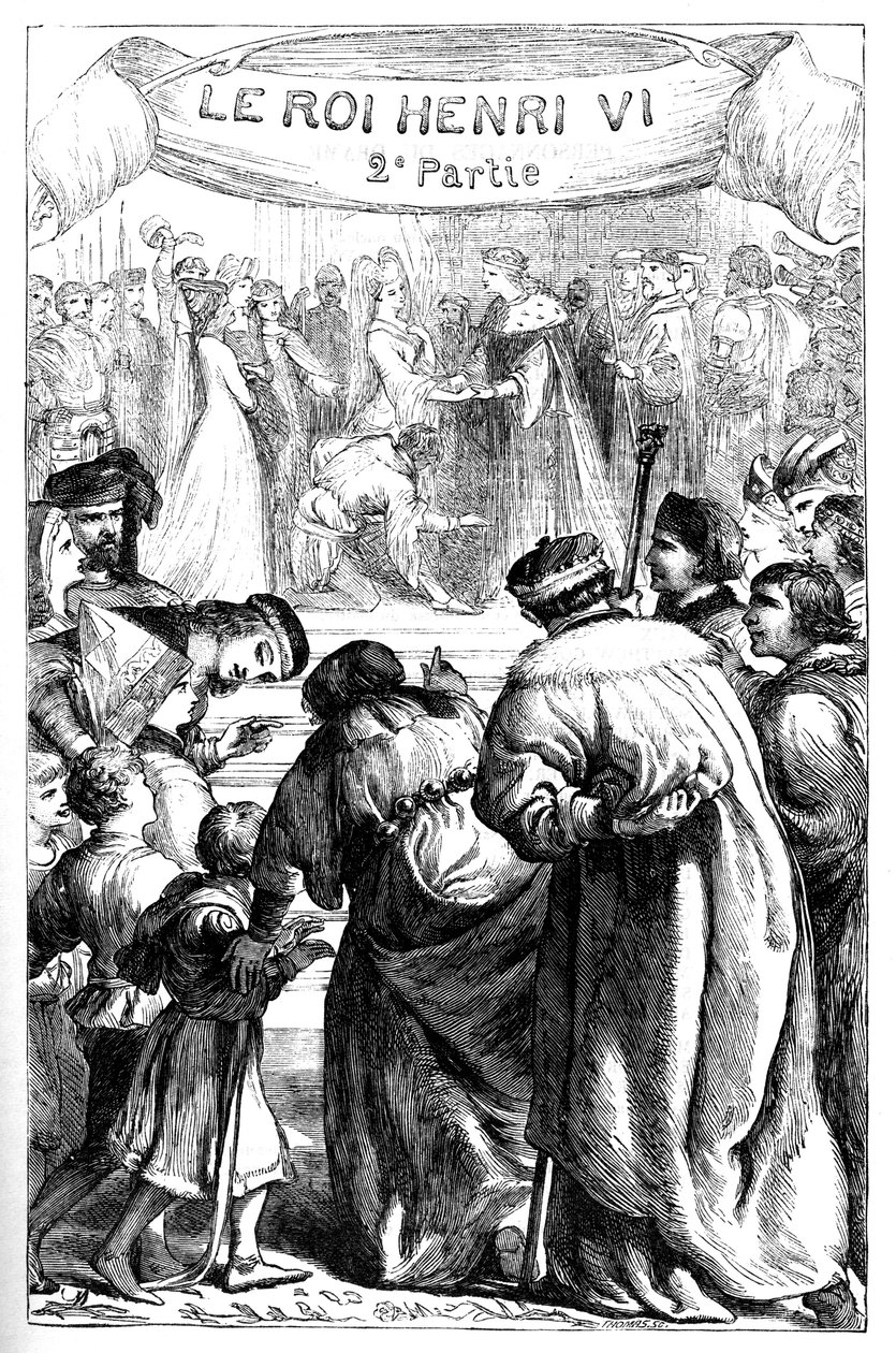 Henri VI - A Segunda parte do Rei Henrique VI - Ilustração em "Completes de William Shakespeare" 1866 - As ilustrações e a forma geral desta edição são emprestadas do Shakespeare ilustrado de Cassell, publicado em Londres de English School