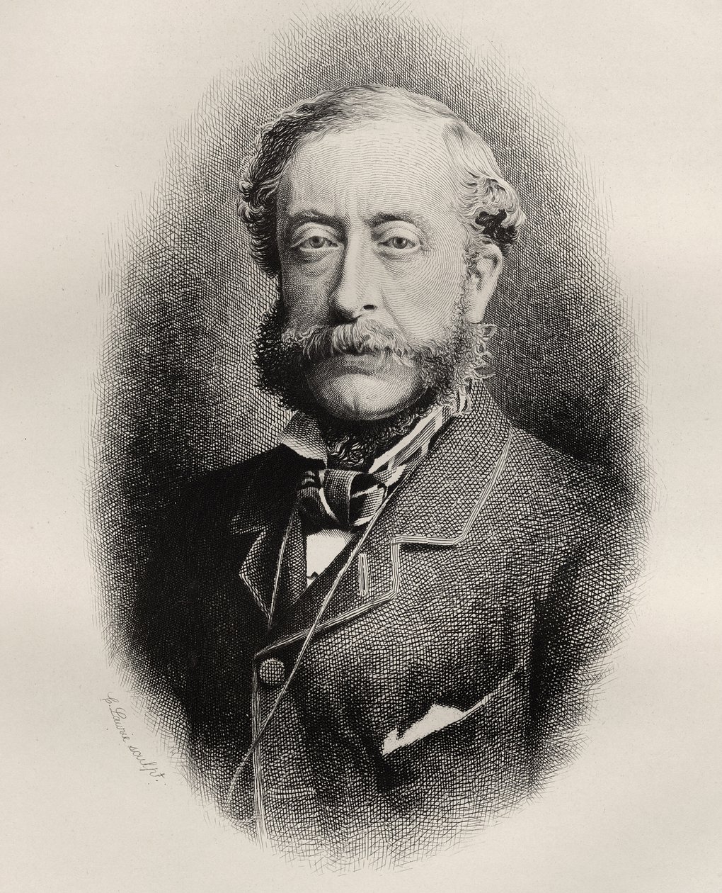 Henry Howard Molyneux Herbert, 4º Conde de Carnarvon, gravado por C. Laurie, de "A História da Maçonaria, volume I", publicado por Thomas C. Jack, Londres, 1883 de English School