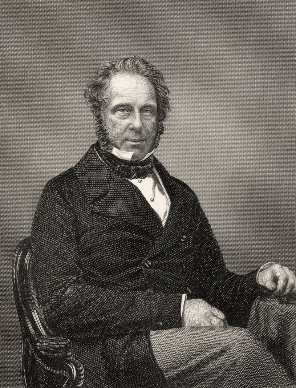 Henry John Temple Palmerston de Palmerston, de "A História do Motim Indiano", publicado em 1858 (gravura) de English School