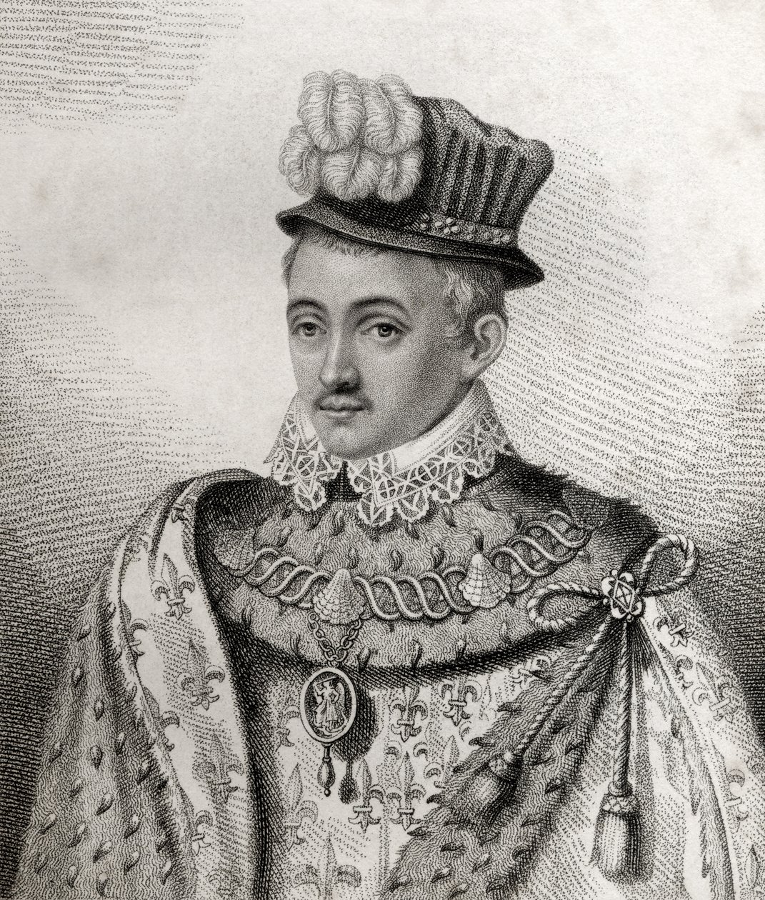 Henry Stewart, gravado por Rivers, ilustração de &39;Um catálogo de autores reais e nobres, volume V&39;, publicado em 1806 de English School