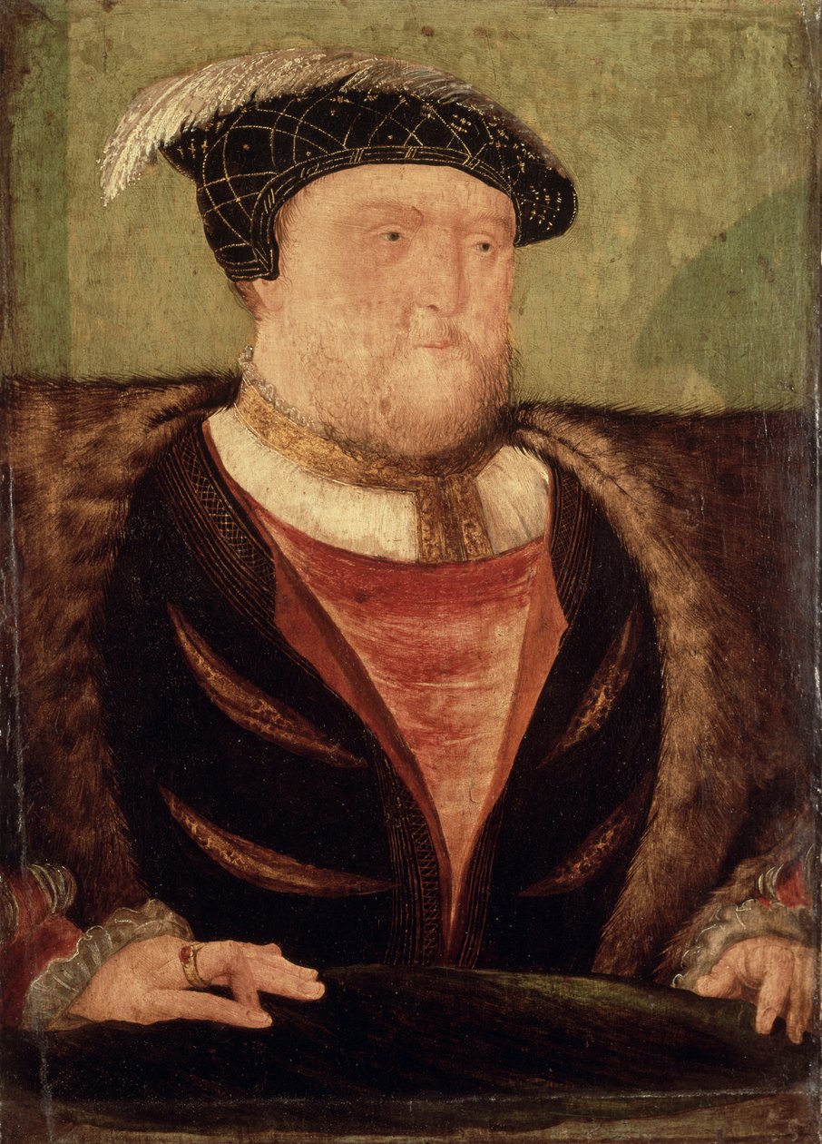 Henrique VIII (1491-1547) (óleo no painel) de English School