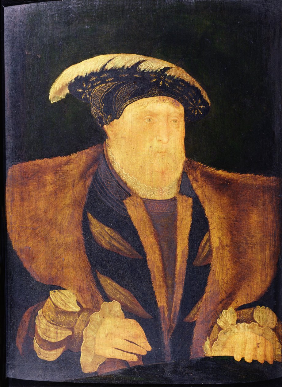Henrique VIII (1491-1547) (óleo sobre painel) de English School