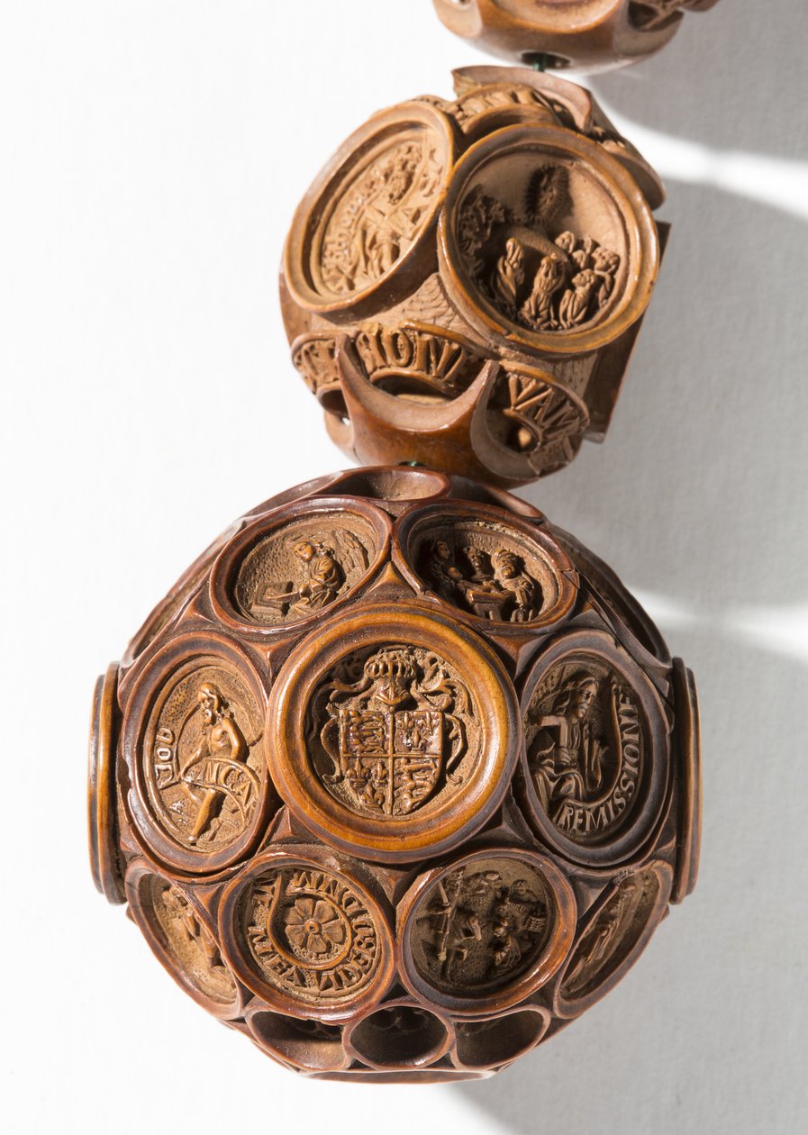 O Rosário de Henrique VIII (madeira de boxe) de English School