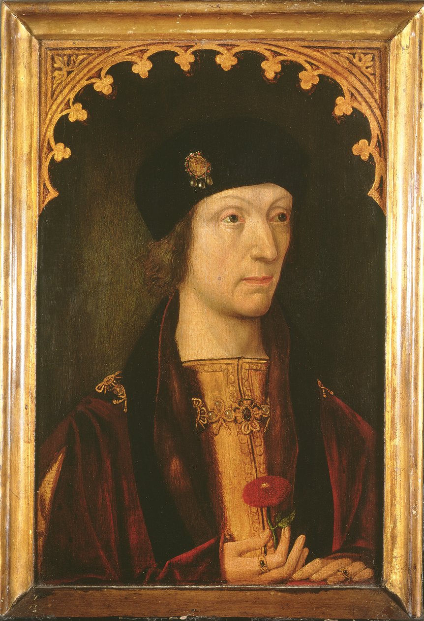 Henrique VII (óleo no painel) de English School