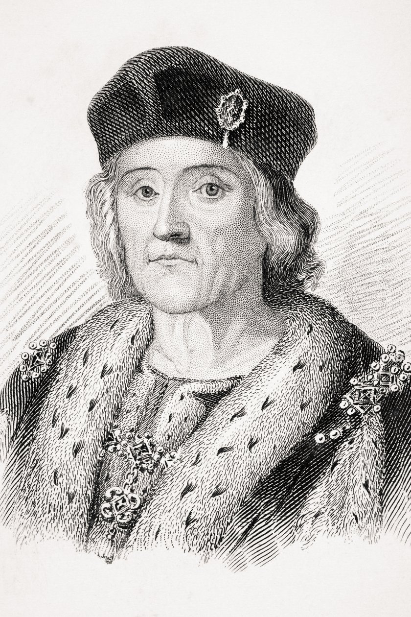 Henry VII da Inglaterra, ilustração de &39;Old England&39;s Worthies&39; por Lord Brougham, publicado em 1880 de English School