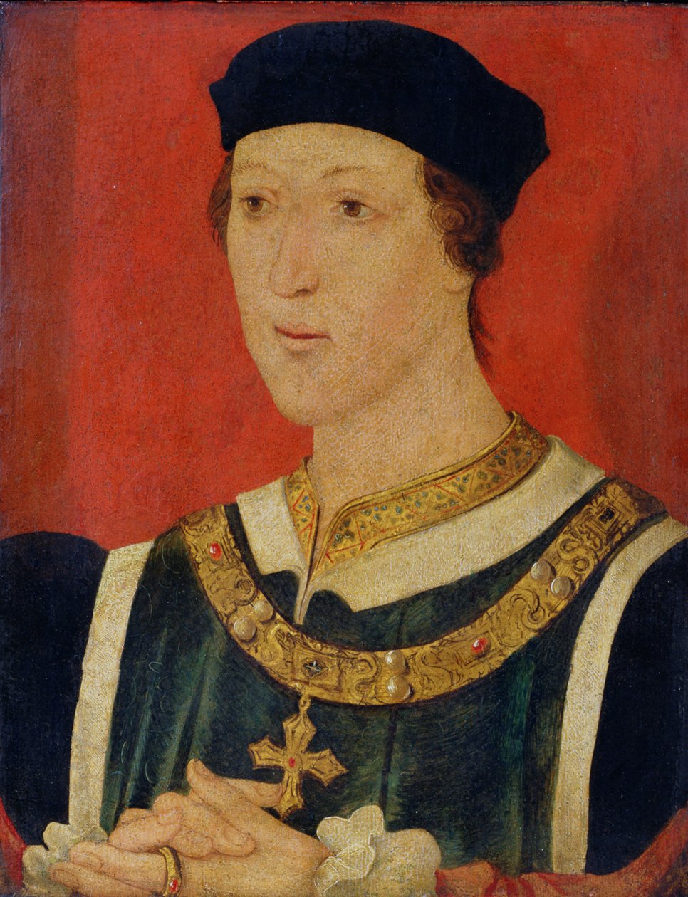 Henrique VI (1421-71) c.1535 (óleo sobre painel) de English School