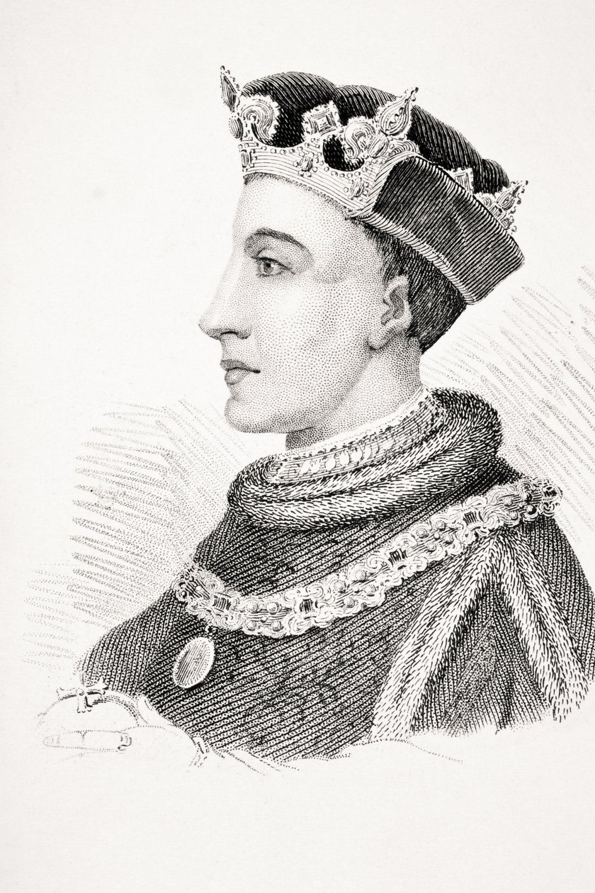 Henry V da Inglaterra, ilustração de &39;Old England&39;s Worthies&39; de Lord Brougham, publicado em 1880 de English School