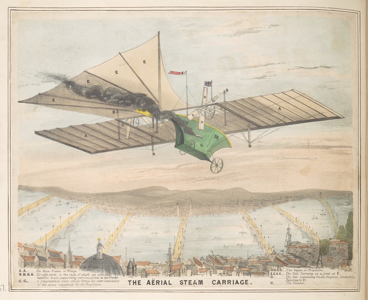 Carruagem Aérea a Vapor de Henson de English School