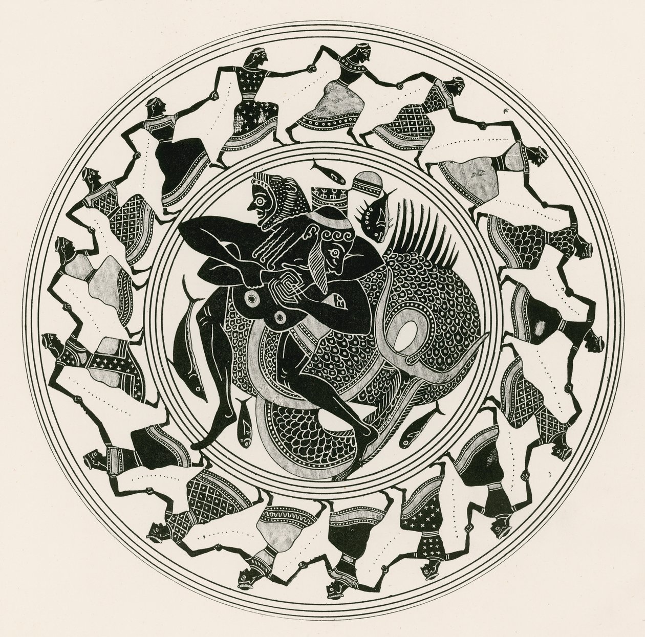 Héracles em luta com Tritão (gravura) de English School