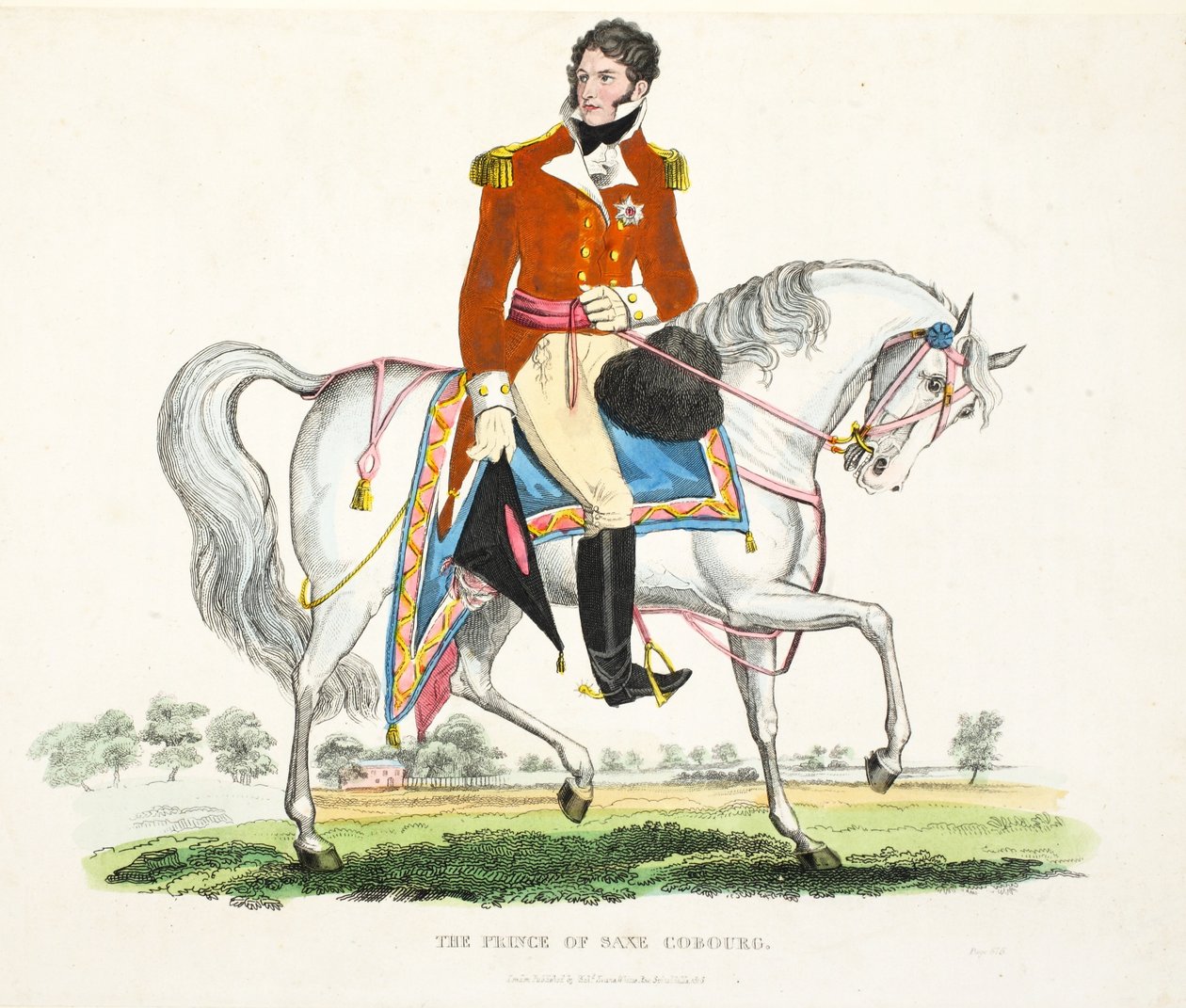 Sua Alteza Real, o príncipe regente da Grã-Bretanha, pub. por Richard Evans, engr romney, ilustração de um relato histórico da batalha de Waterloo por William Mudford, 1816 (gravura colorida de English School