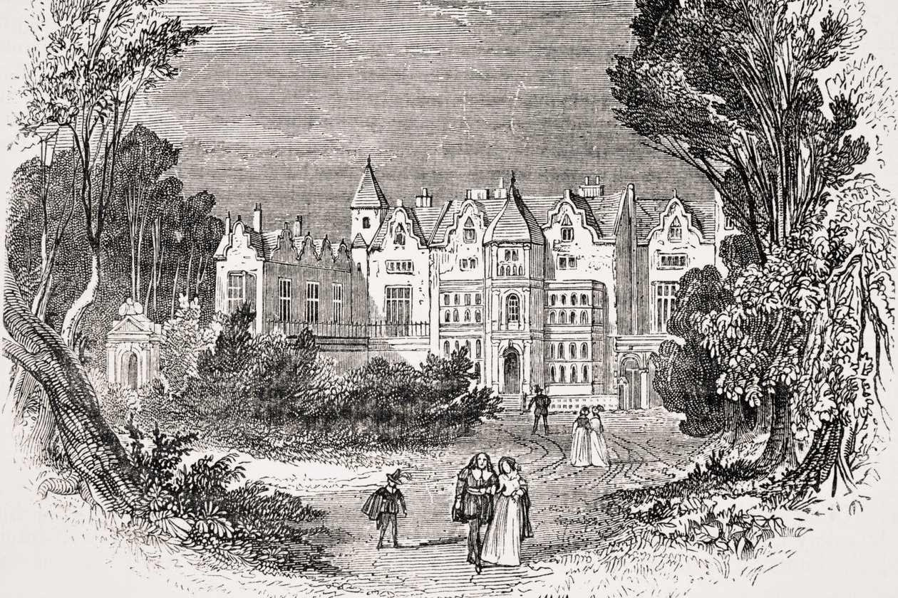 Holland House, Kensington, de "Old England&39;s Worthies", de Lord Brougham e outros, publicou Londres, em 1880 de English School
