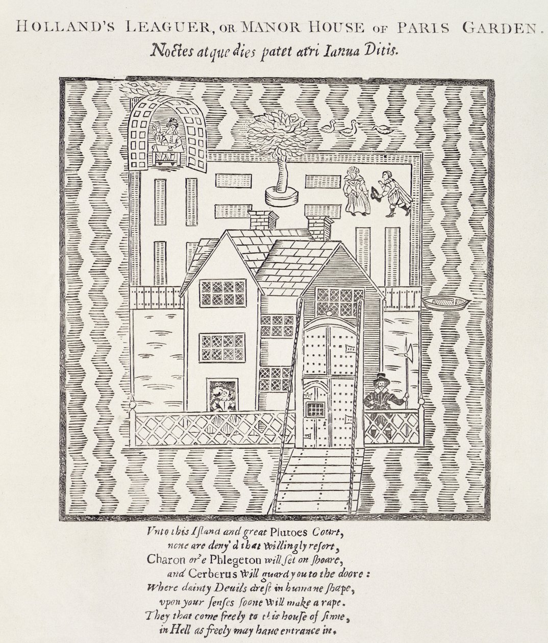 Hollands Leaguer, ou Manor House, de Paris Garden, Southwark, Londres de English School