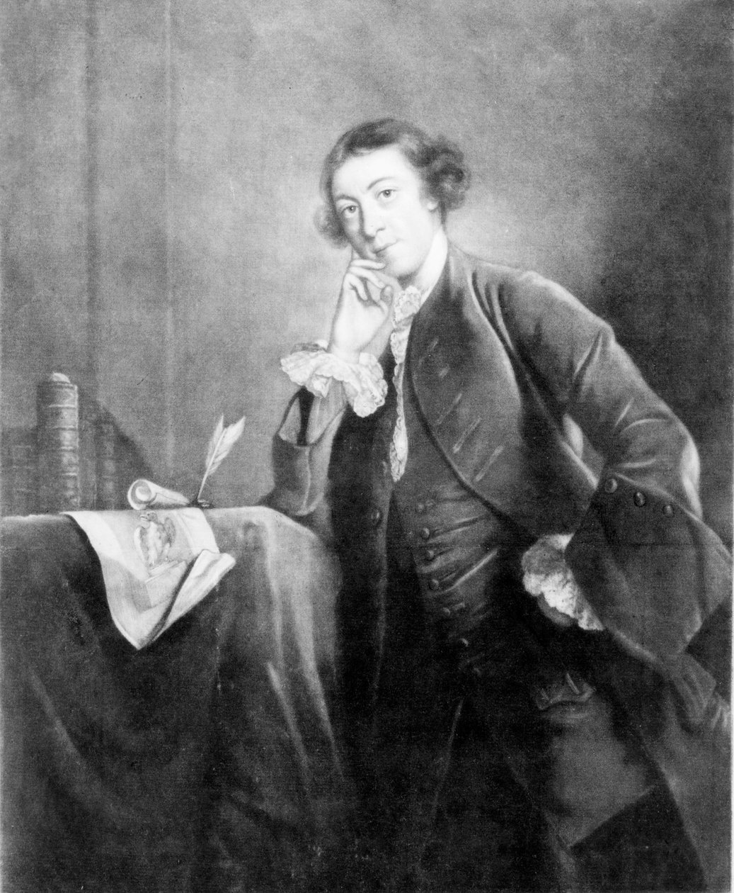 Horace Walpole, de James McArdel, depois de um retrato de Joshua Reynolds, do século XVIII (mezzotint) de English School