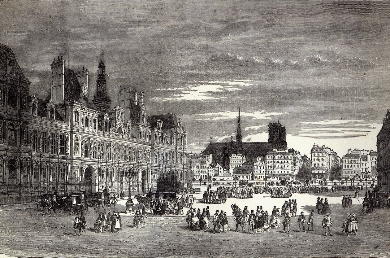 Hotel de Ville, Paris, 1847 de English School