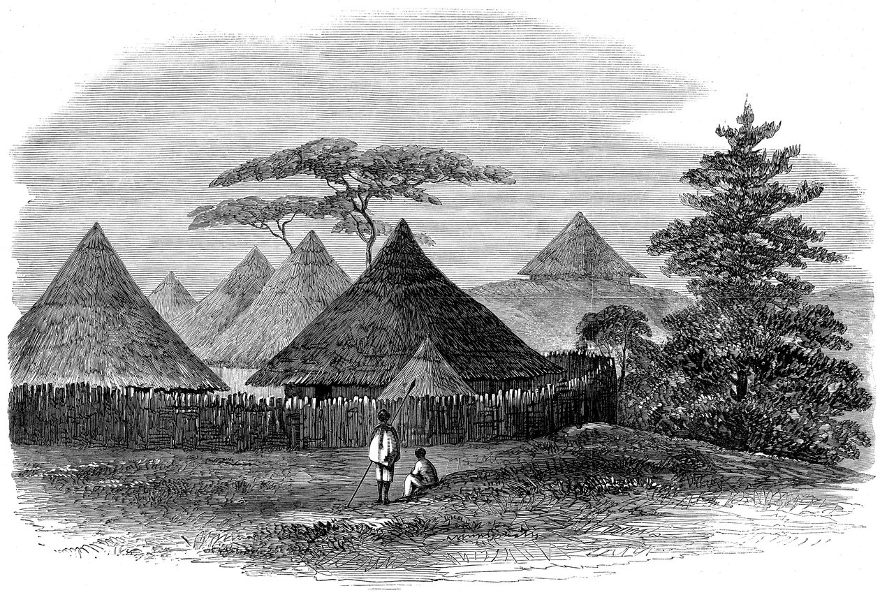 Casa em Magdala, da Expedição Britânica à Abissínia, 1868 de English School