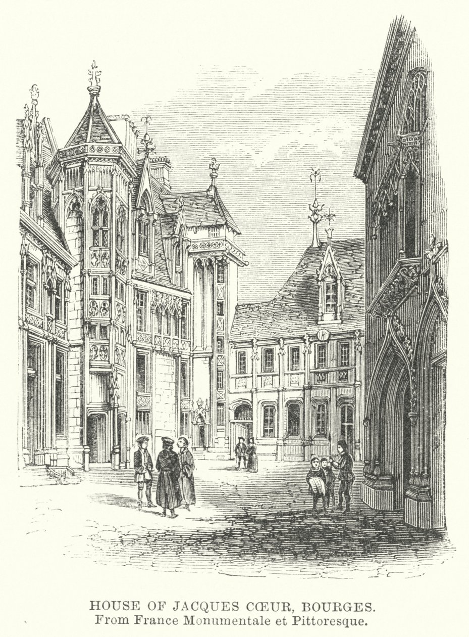 Casa de Jacques Coeur, Bourges (gravura) de English School