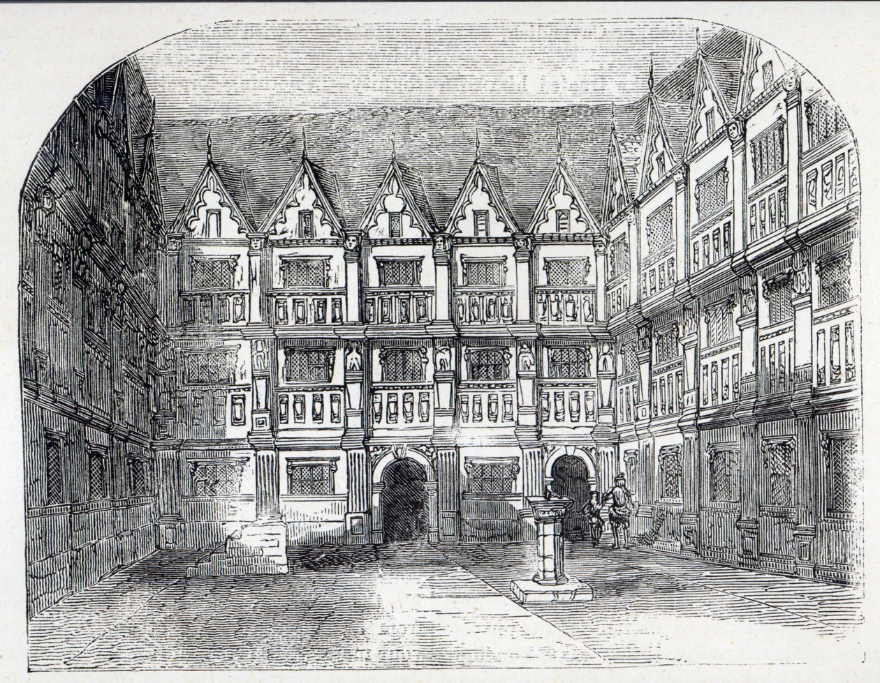 Casa de Sir Thomas Gresham, em Bishopsgate Street, Londres de English School