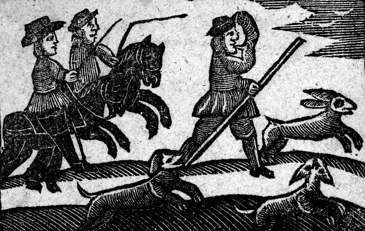 Cena de Caça, de &39;Um Livro de Baladas Roxburghe&39; de English School