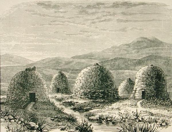 Cabanas em Uig em c.1880, de 
