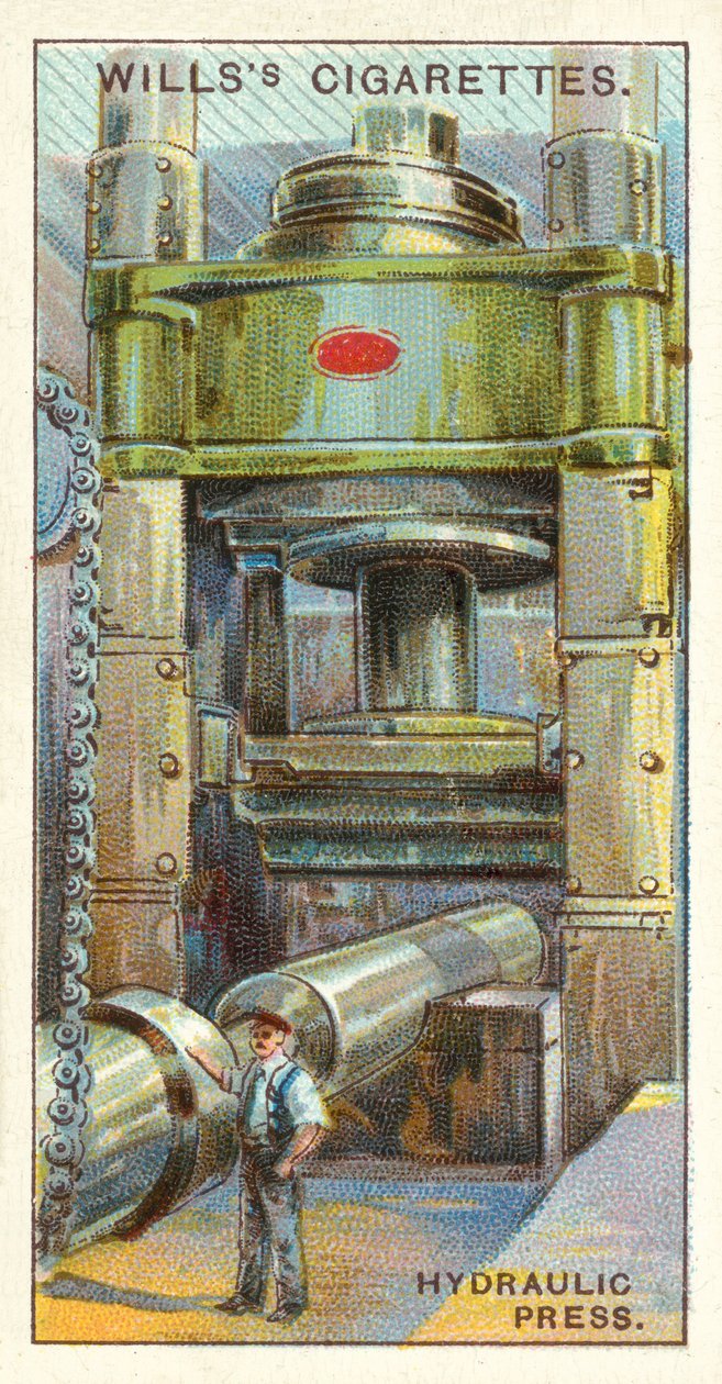 Prensa hidráulica (cromolitho) de English School