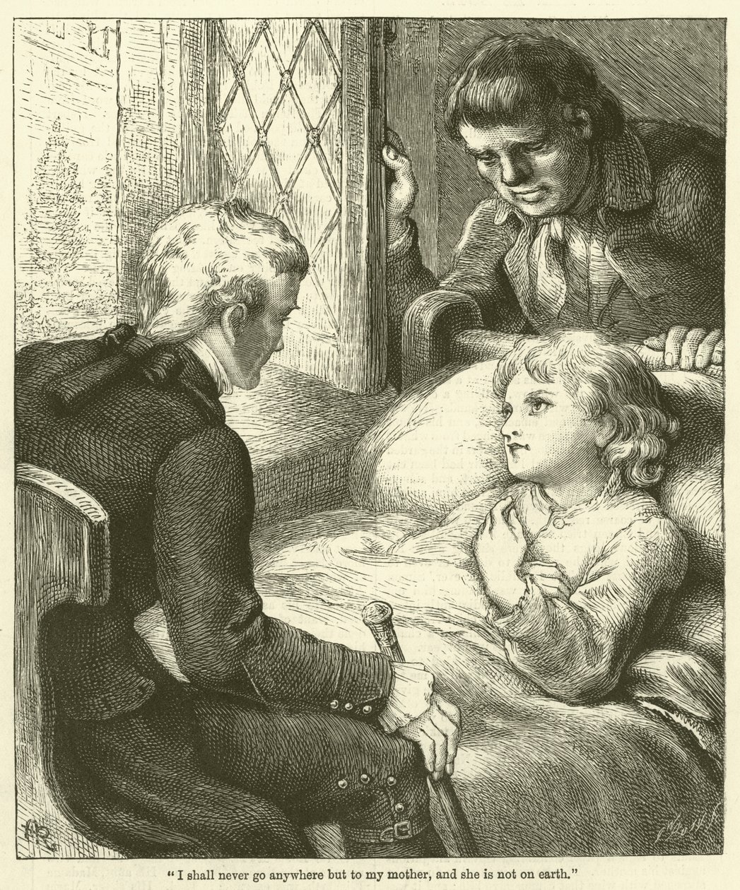 "Nunca irei a lado nenhum a não ser para a minha mãe, e ela não está na terra" (gravura) de English School
