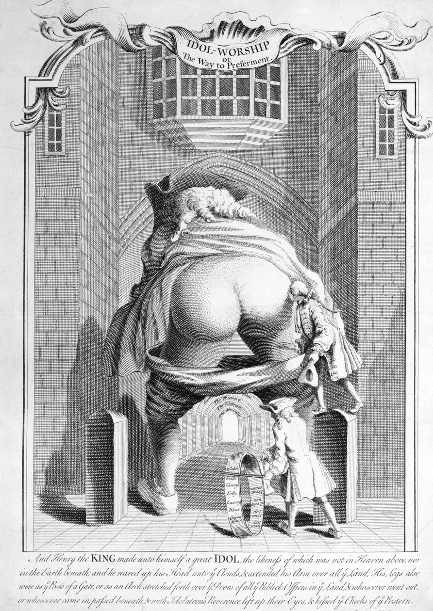 Idol-adoração ou o caminho para a preferência, 1740 de English School