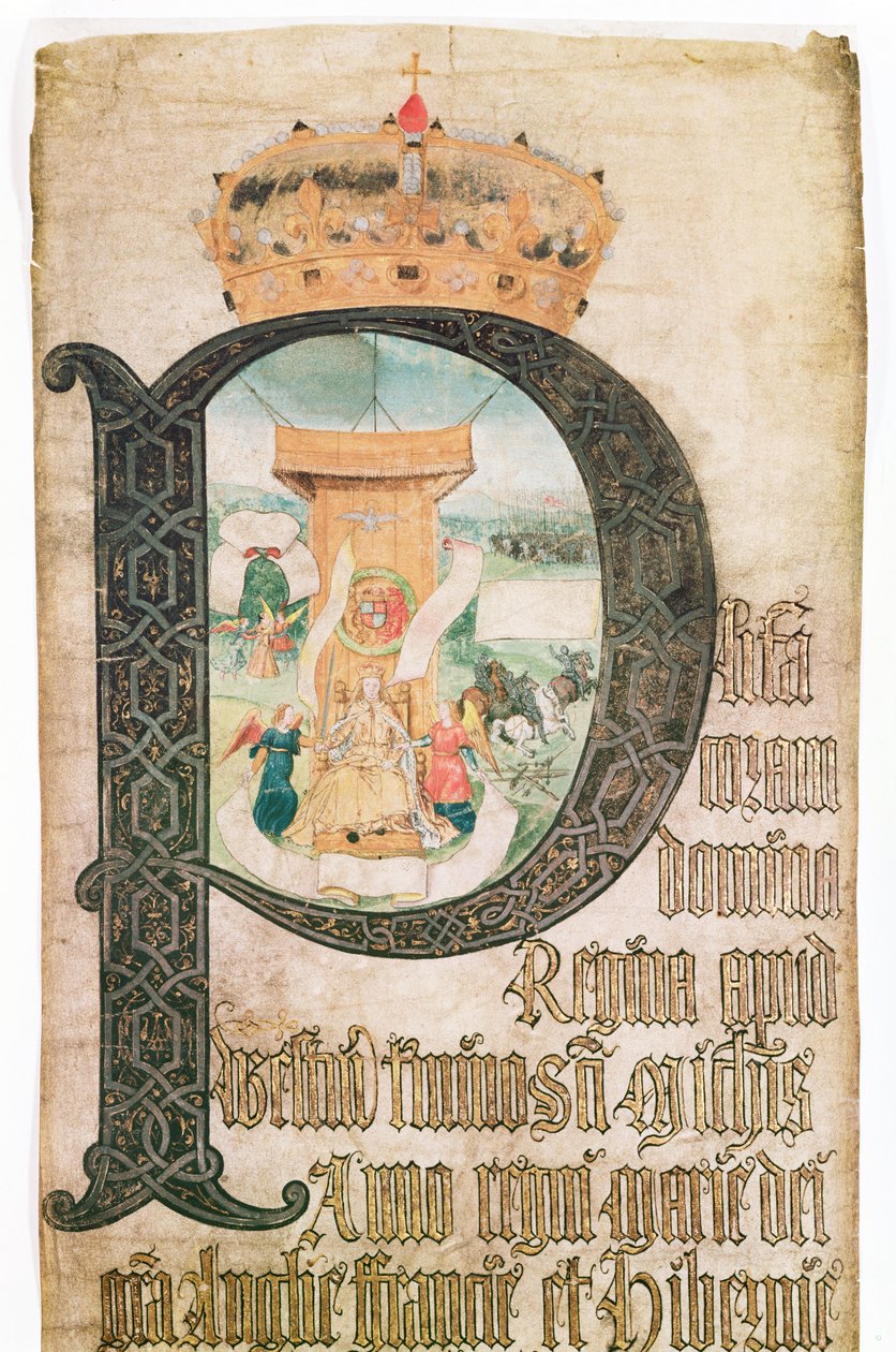 Inicial iluminado, Coram Rege Rolls de English School