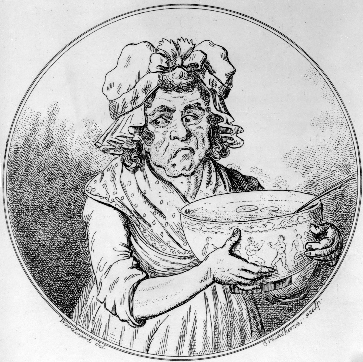 Ilustração de George Moutard Woodward, gravada por Isaak Cruickshank, publicada por Allen & West, 1796 de English School