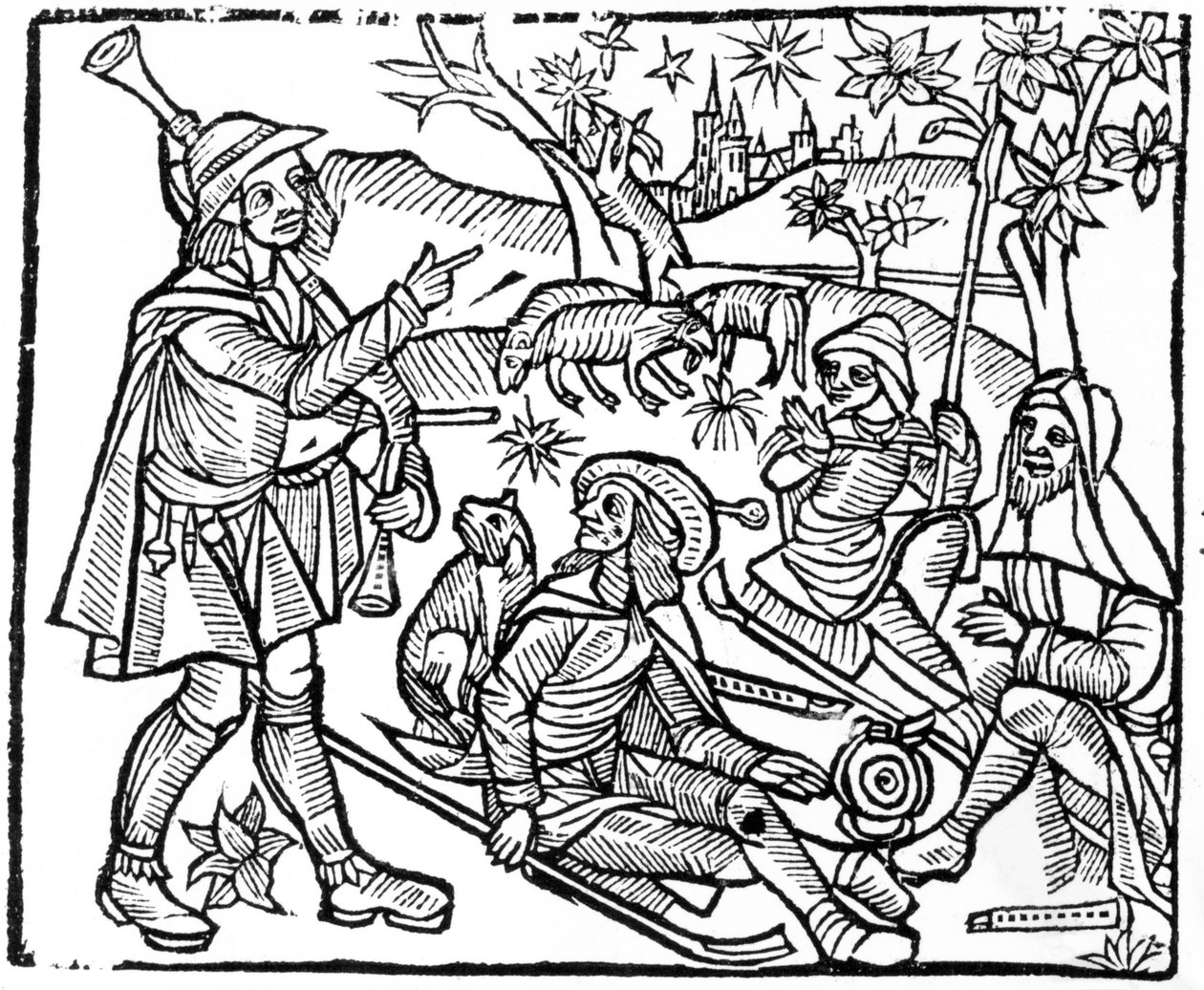 Ilustração do Kalendar dos pastores de English School