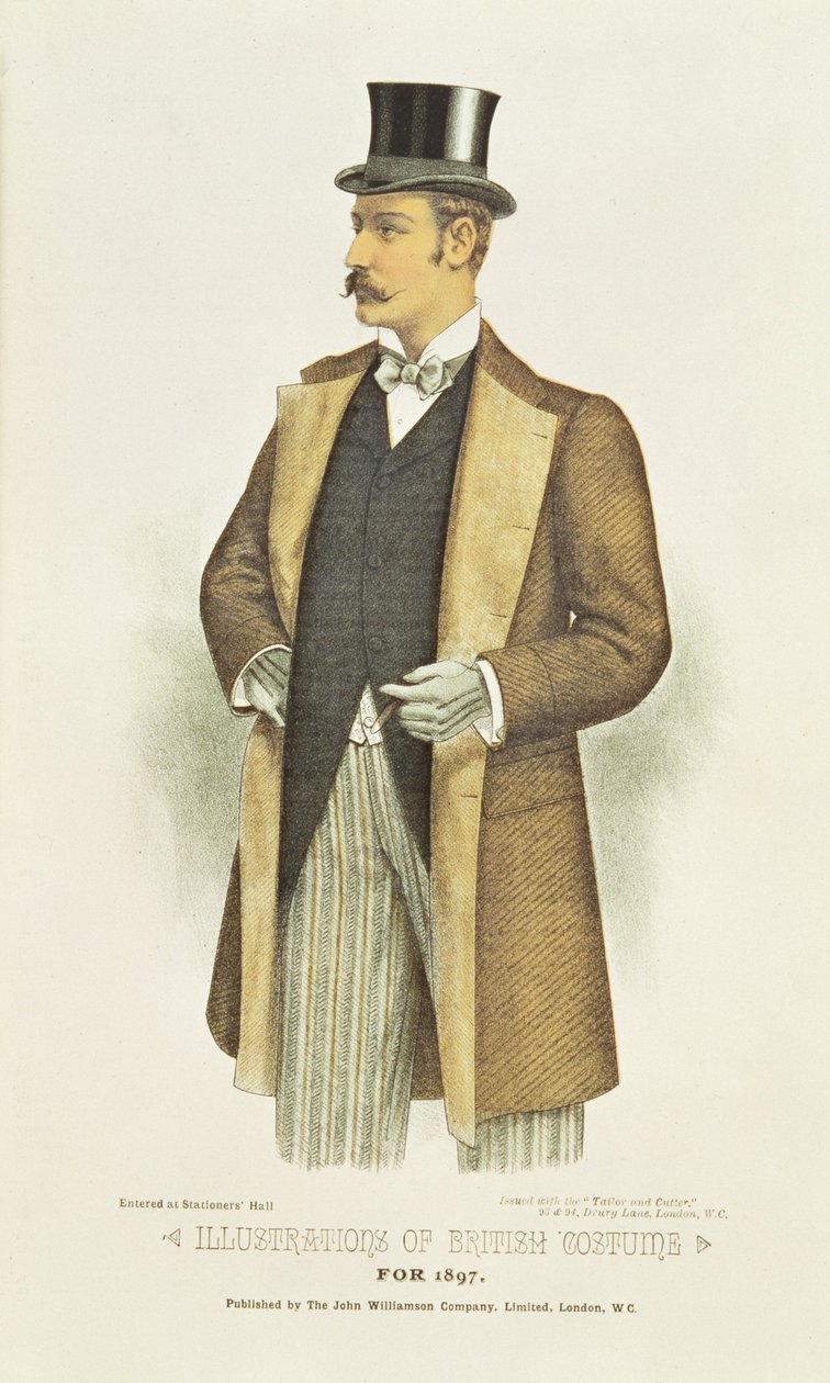 Ilustração do traje britânico, bar. pela John Williamson Company Ltd, 1897 de English School