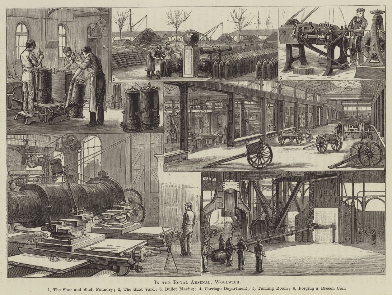 No Arsenal Real, Woolwich (gravura) de English School