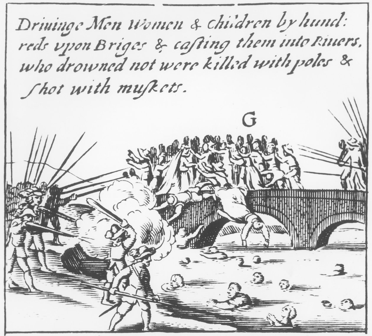 Incidente Durante a Rebelião de Tyrone em Portadown, em 1641-42 de English School