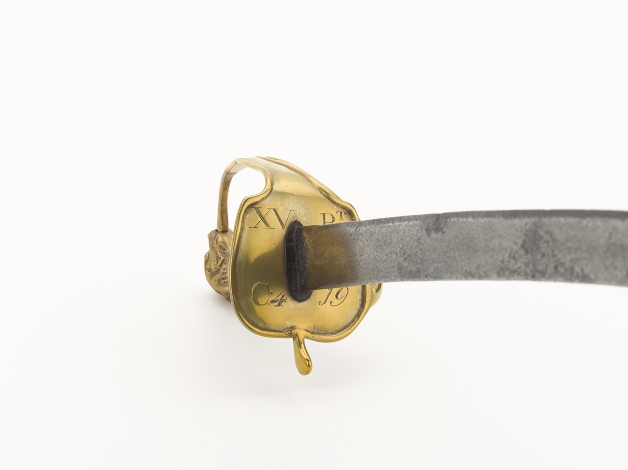 Espada de cabide de infantaria marcada para o 15º Regimento (Yorkshire East Riding),1790 circa (metal) de English School