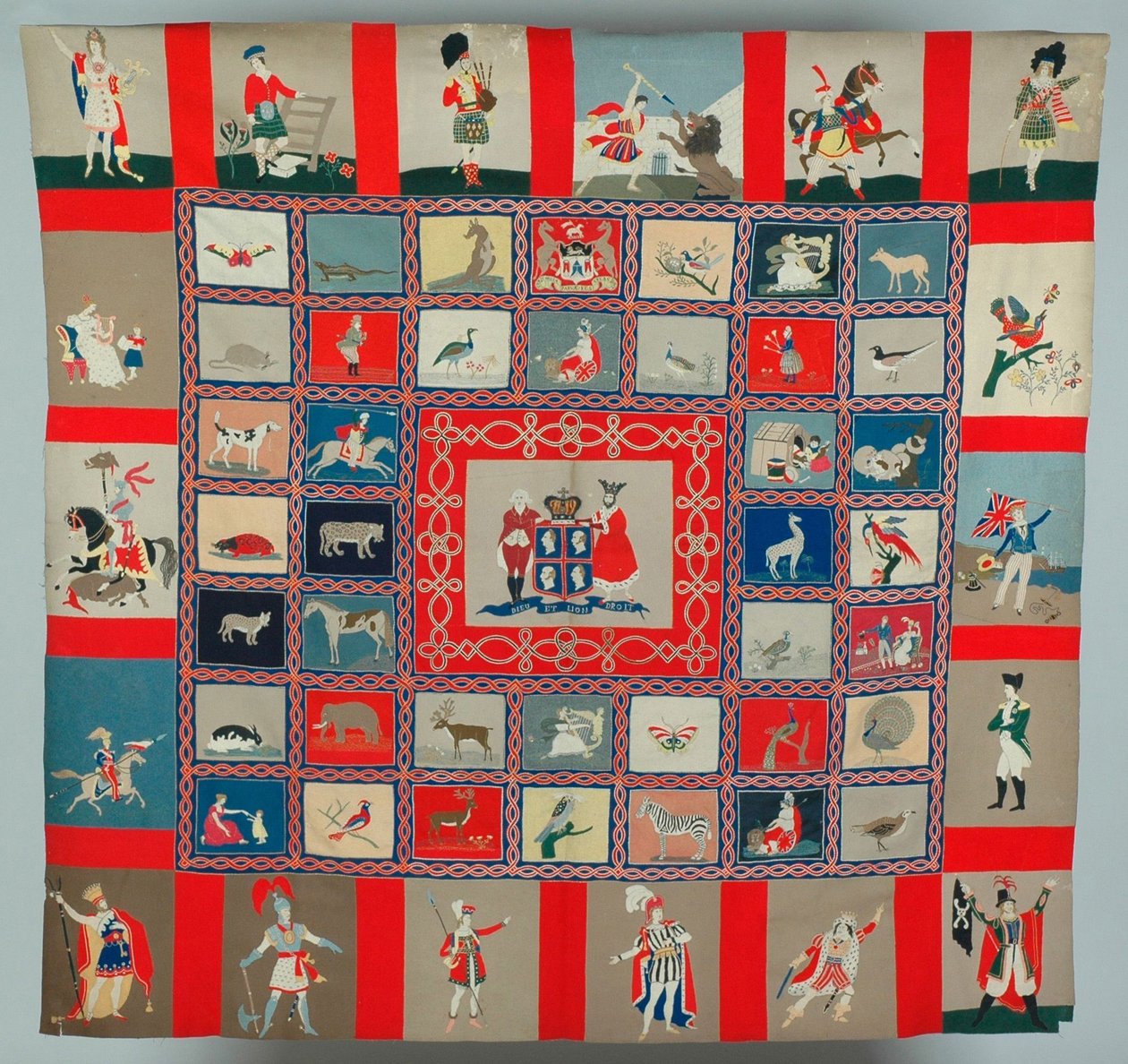 Inlaid Patchwork Hanging, c.1835 (lã e seda) de English School