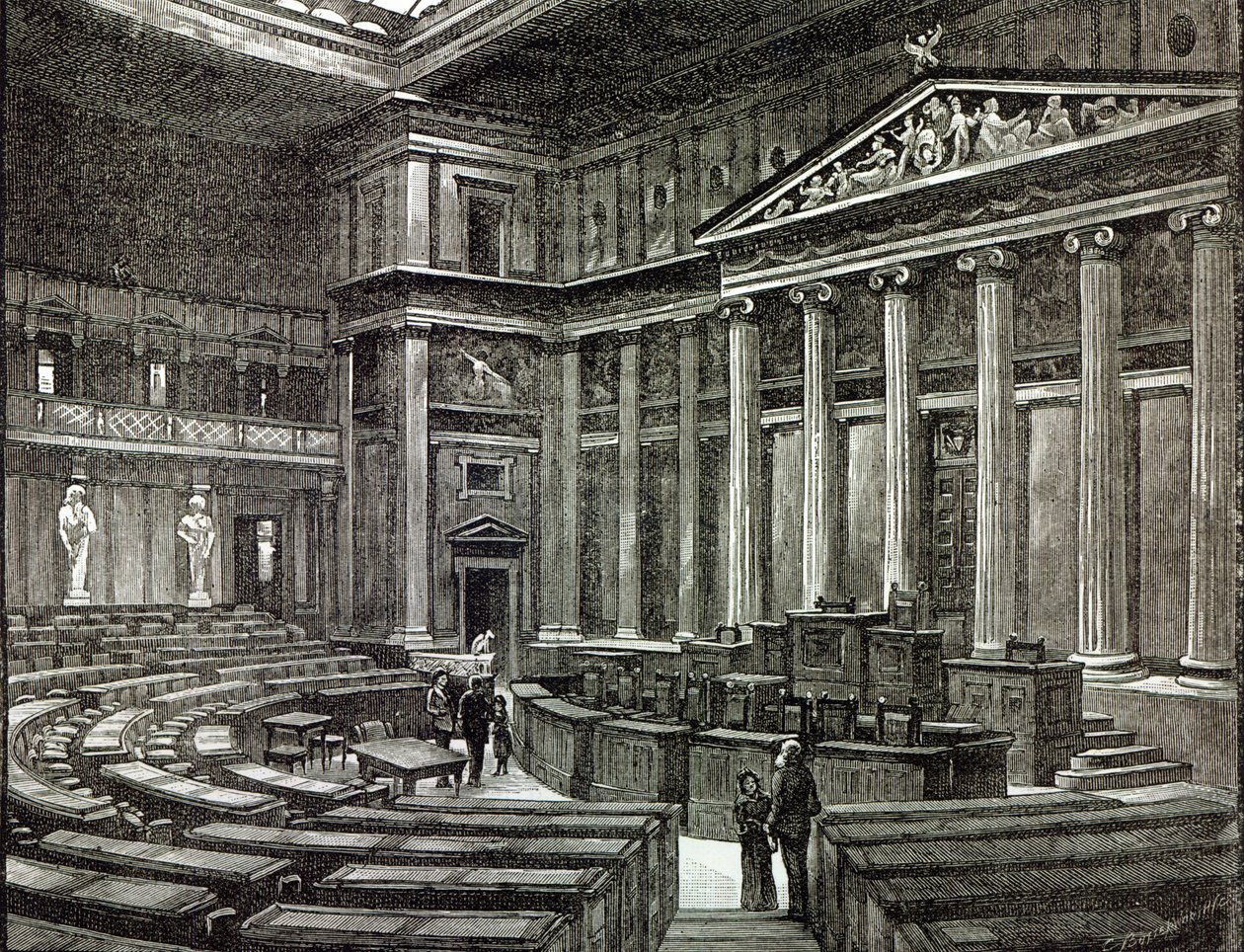 Interior, de, casas parlamento, viena, de, &39;Leisure,&39;, 1891 de English School